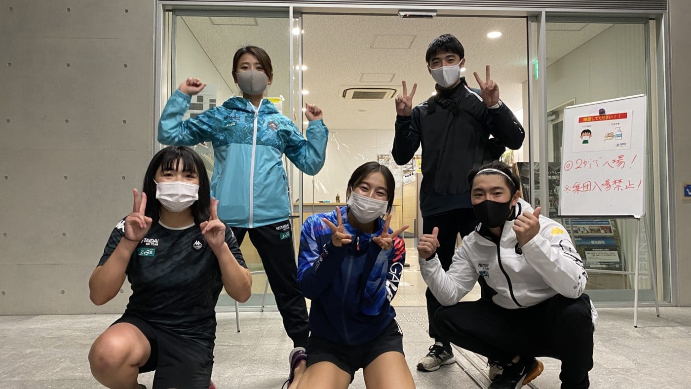 日本体育大学スキー部、チームトレーニングサポート、集合写真
