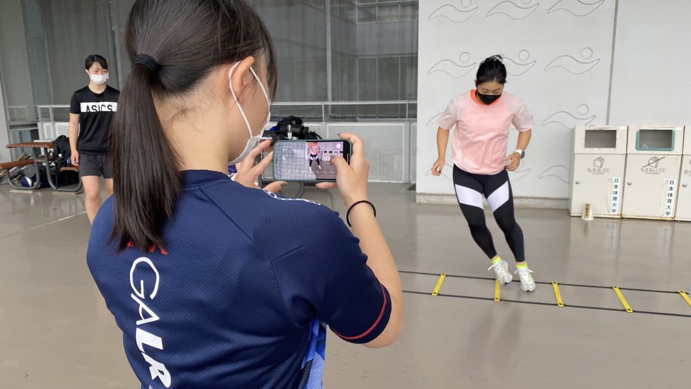 活動レポ:日本体育大学スキー部・トレーニングサポート #4 2021 @深沢 4 日本体育大学スキー部、水谷美穂、ラダー、アジリティ
