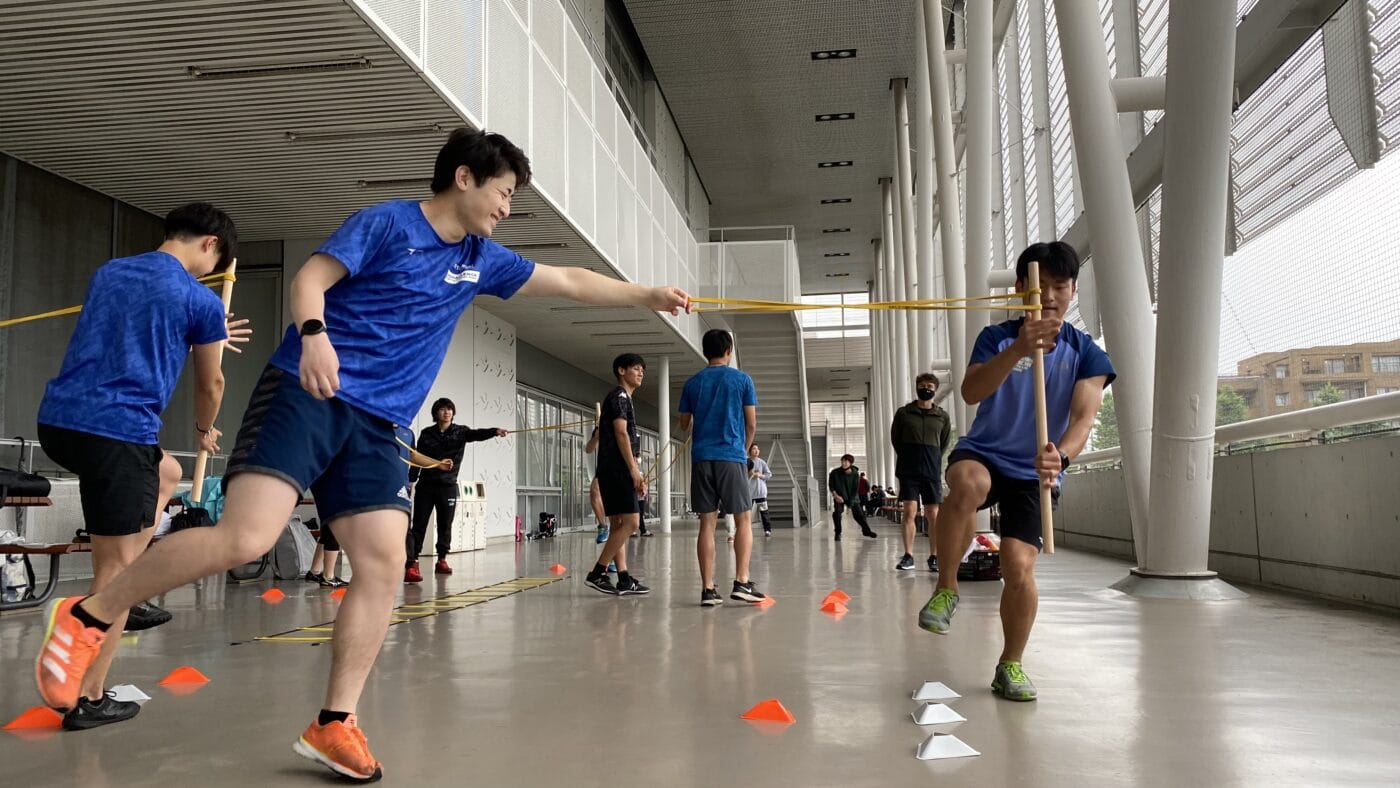 活動レポ:日本体育大学スキー部・トレーニングサポート2021 #5 @深沢 2 日本体育大学スキー部、トレーニングサポート、片脚支持バランス