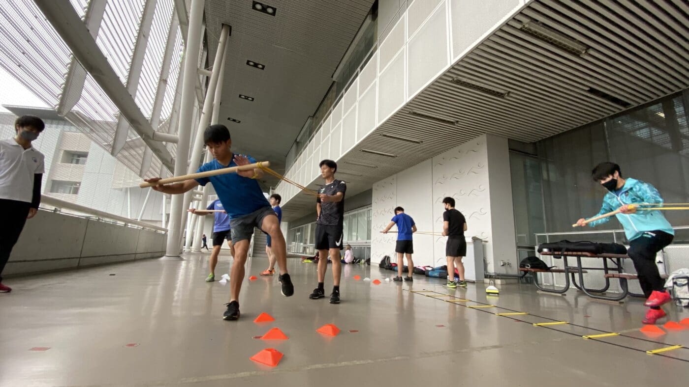 活動レポ:日本体育大学スキー部・トレーニングサポート2021 #5 @深沢 3 日本体育大学スキー部、トレーニングサポート、片脚支持バランス