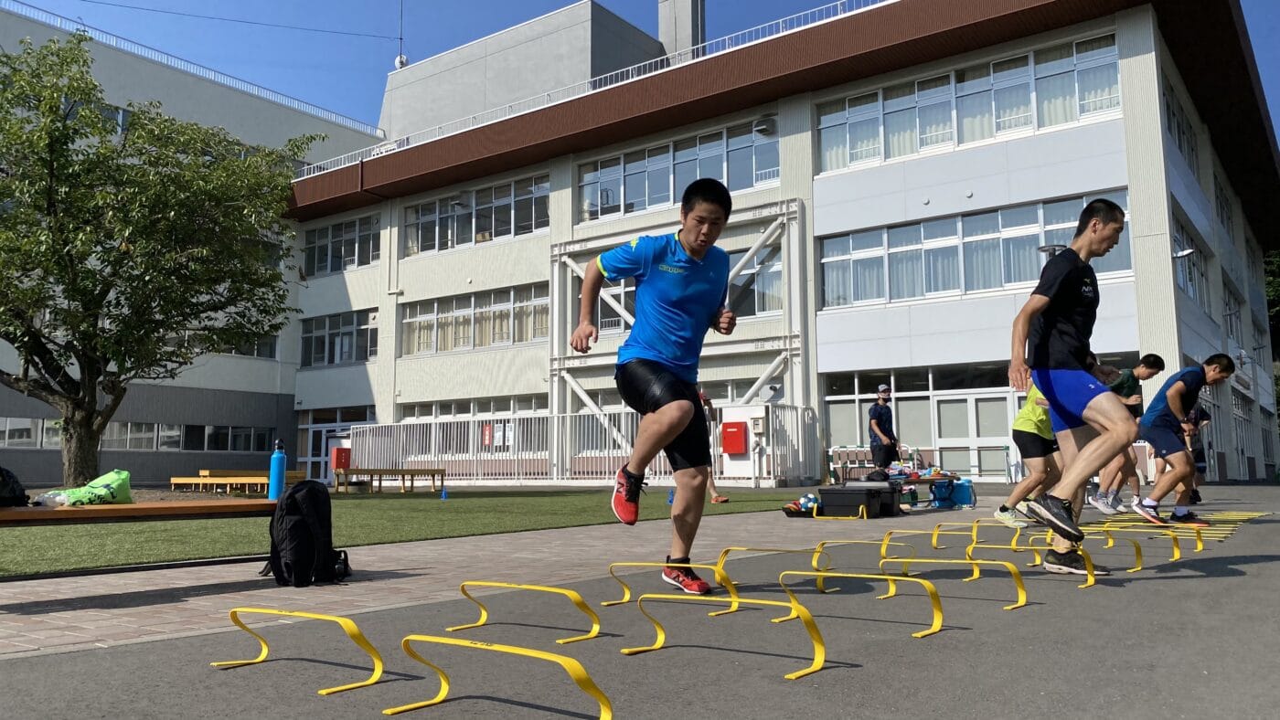 北海学園札幌高校スキー部、アジリティトレーニング、ミニハードル
