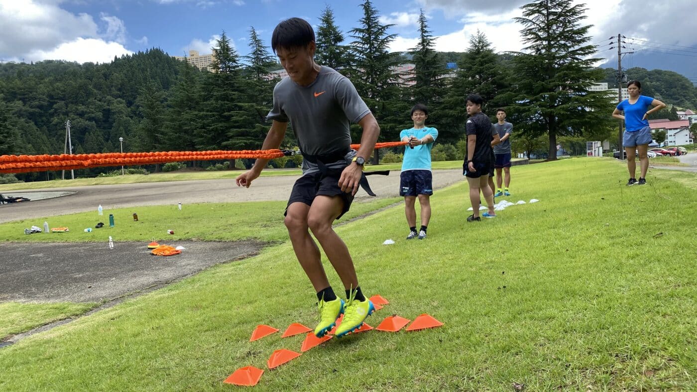 日本体育大学スキー部、夏合宿、チームトレーニングサポート、フィールドトレーニング