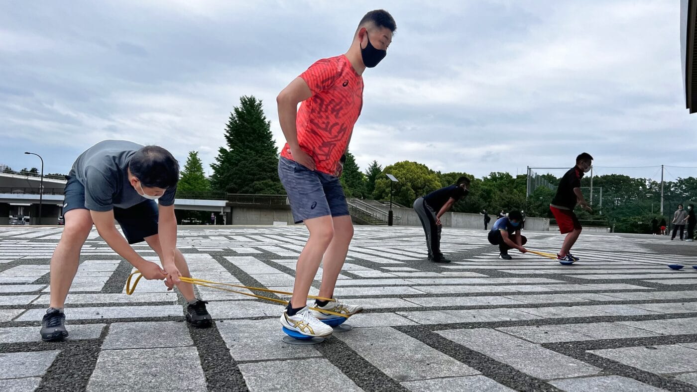 活動レポ: SKIオフトレWorkshop 236 オフトレ基本動作の確認&修正トレーニング@駒沢公園 4 スキーオフトレ基本動作の確認&修正トレーニング