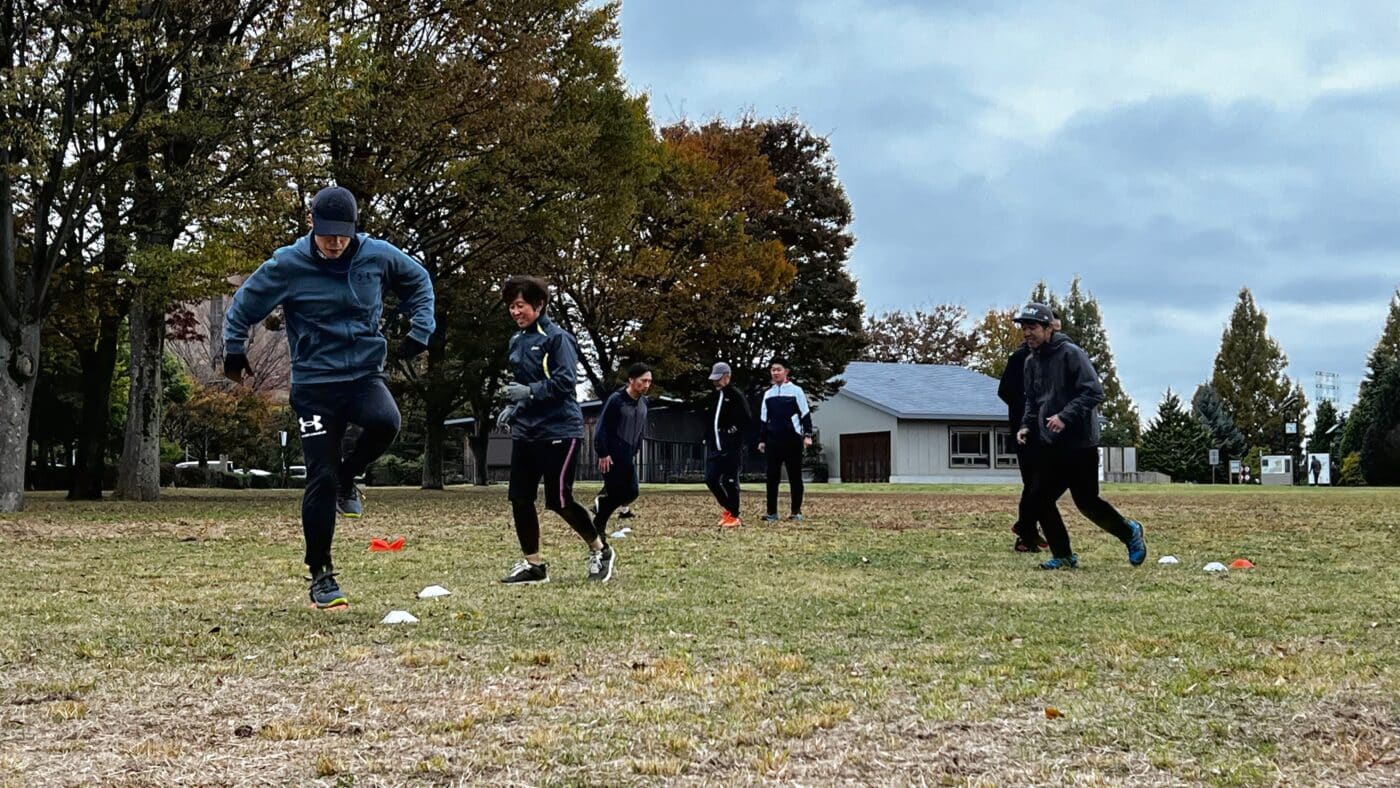 片脚での重心移動トレーニング