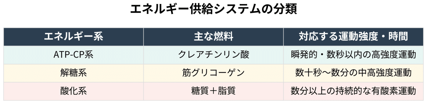エネルギー供給システムの分類