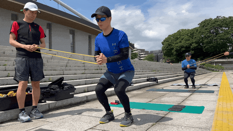 【活動レポ】スキーオフトレワークショップ 268 「スキーオフトレ:滑走姿勢の保持能力を高めるファンクショナルトレーニング」@駒沢公園 3 スキーオフトレ、滑走姿勢、ファンクショナルトレーニング、体軸、コレクティブムーブメント