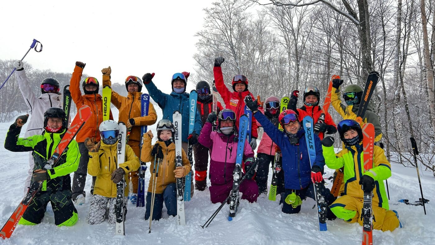 雪上ワークショップ、雪上トレーニング、集合写真