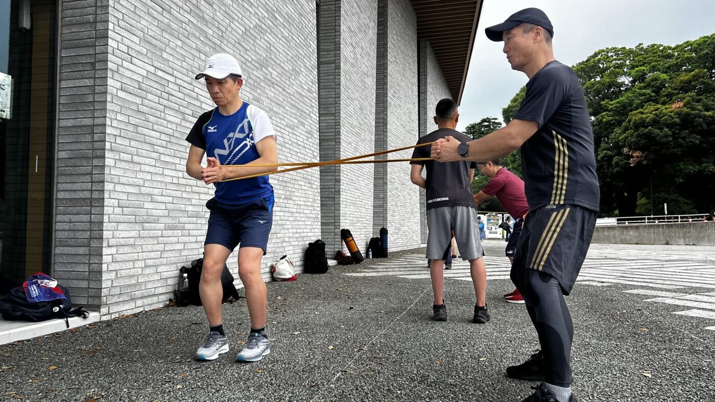 スキーオフトレワークショップ、片脚支持バランスの向上、スキー操作の安定性、体幹回旋筋