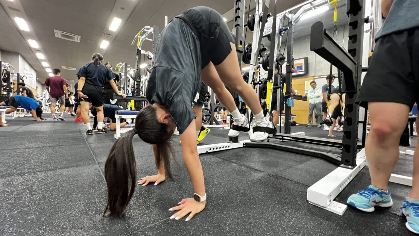 日本体育大学スキー部、チームトレーニングサポート、サスペンションエクササイズ、TRX、ファンクショナルトレーニング