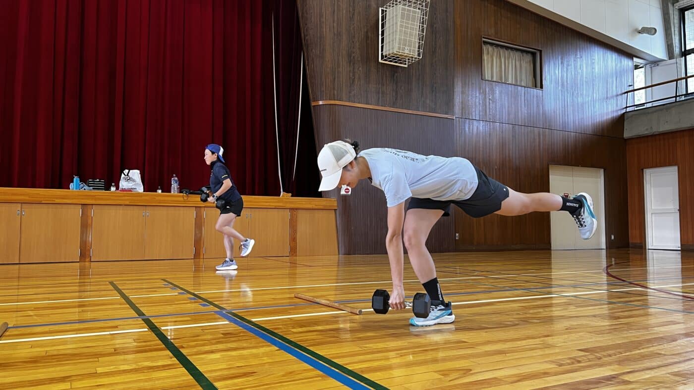 SALOMONフィジカルトレーニングキャラバン2025、野沢温泉、森田優香選手