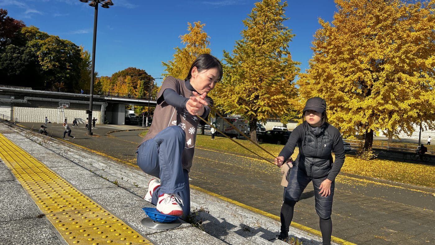 スキーオフトレワークショップ、ファンクショナルトレーニング、階段アジリティ