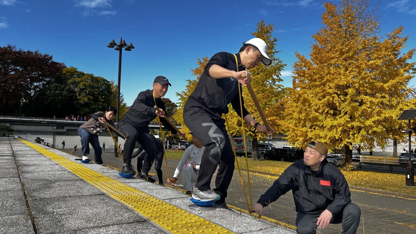 スキーオフトレワークショップ、ファンクショナルトレーニング、階段アジリティ