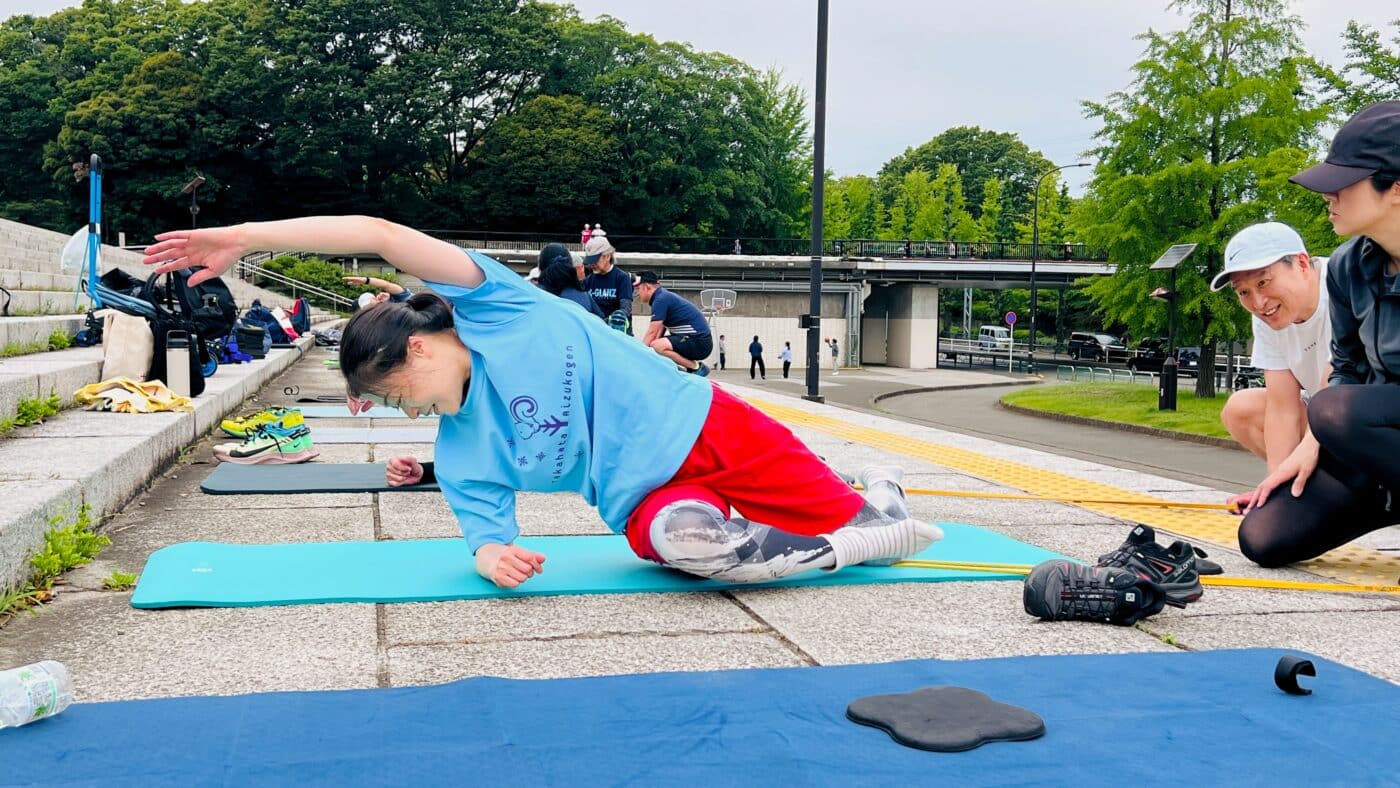 片脚動作安定性トレーニング、スキーオフトレワークショップ、フォースカップル、