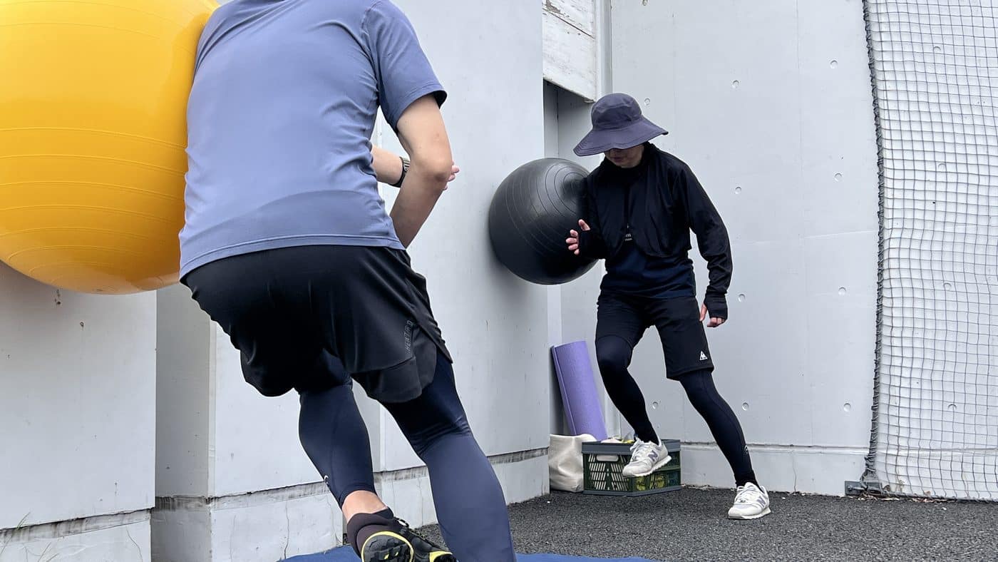 【活動レポ】スキーオフトレワークショップ 308 ブレない滑走姿勢をつくる機能的バランスボールエクササイズ@駒沢公園 6 スキーオフトレワークショップ、バランスボール、ブレない滑走姿勢